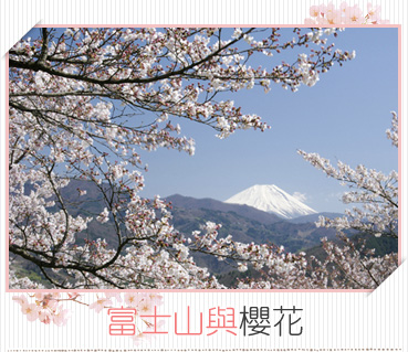 富士山與櫻花