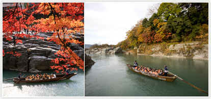 從河川上欣賞紅葉美景的「長瀞遊船之旅」